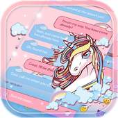 Cute Unicorn SMS Theme – Rainbow Unicorn Cartoon 1.2