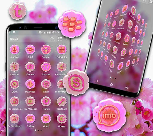 Cherry Blossom Launcher Theme screenshot 2