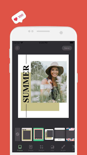 Follow Up-Likes Frame 4 Instagram Post Editor screenshot 2