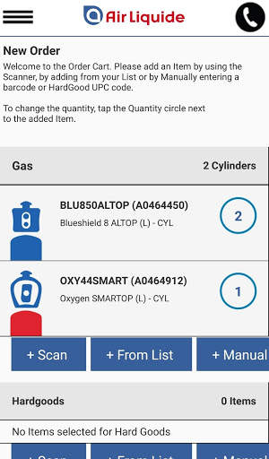 Air Liquide mobile application screenshot 5