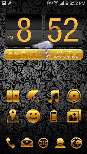 ICON PACK GOLD THEME LAUNCHER screenshot 1