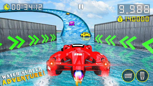 Water Car Racing Stunts 2020 screenshot 1
