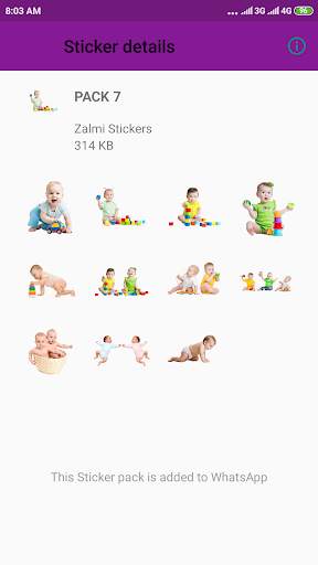 Cute Babies  Stickers for WhatsApp - Funny Sticker screenshot 4