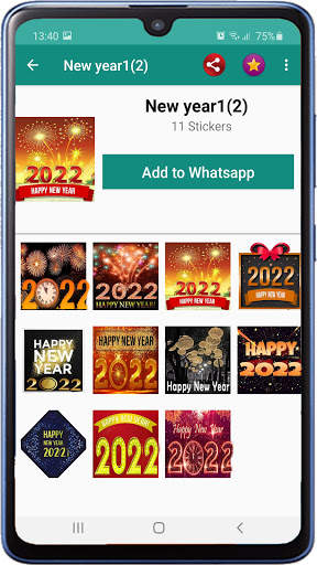 Selamat Tahun Baru 2022 Pelekat Untuk WAStickerApp screenshot 3