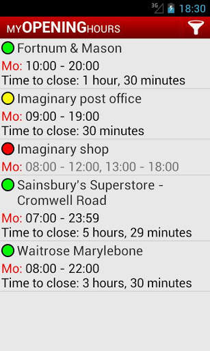 My Old Opening Hours screenshot 1