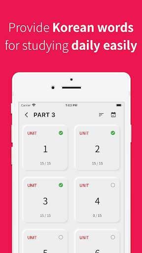 Korean vocabulary, TOPIK words screenshot 2