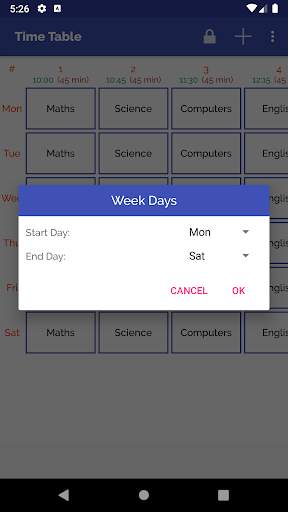 Time Table скриншот 6