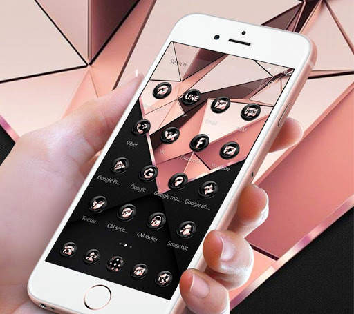 Rose Gold Business Black Theme screenshot 1