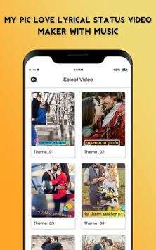 My Pic Love Lyrical Status Video Maker with Music screenshot 1