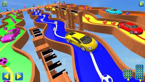 Superheroes Water Slide Colors Car Racing screenshot 3