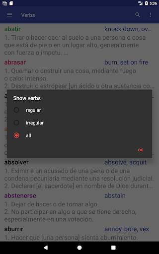 Verbos Español screenshot 11