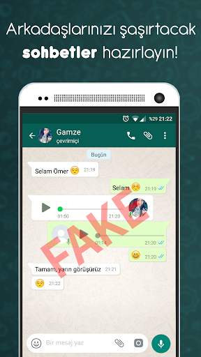 Fake Chat Maker - WhatsMessage screenshot 1
