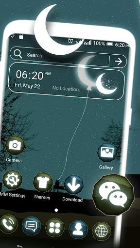 Moon Night Launcher Theme screenshot 1