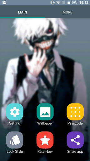 Ken Kaneki Anime Fun Art PIN Lock Screen 5 تصوير الشاشة