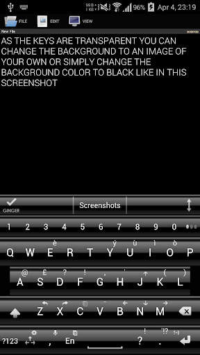 AI Keyboard Theme Glass Blue screenshot 6