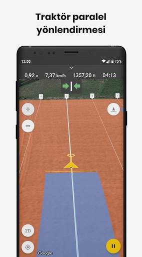 FieldBee traktör GPS navigasyon screenshot 1
