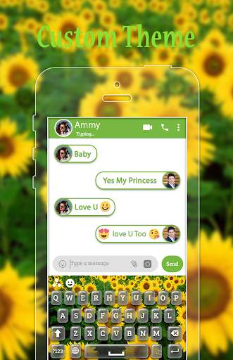 Sunflower Keyboard Theme स्क्रीनशॉट 2