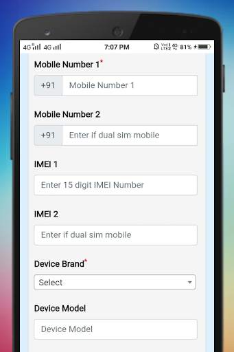 Block Unblock to Lost or Stolen Mobile - CEIR screenshot 3