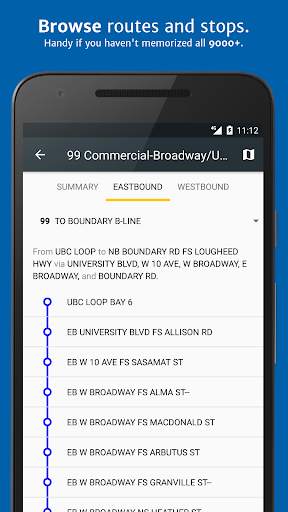 TransitDB Vancouver screenshot 3
