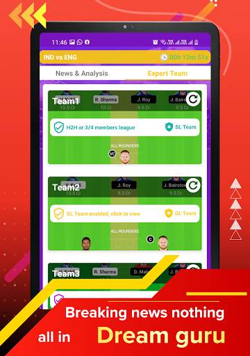 DreamGuru - H2H SL GL Winning  screenshot 19