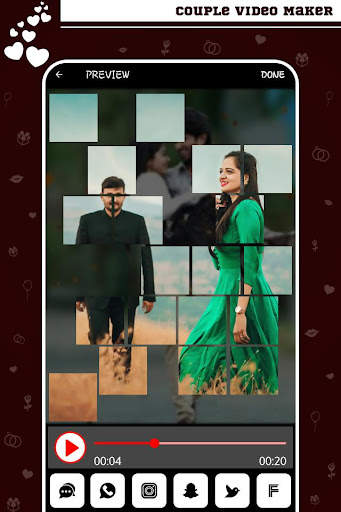 Couple Love Video maker with music screenshot 7