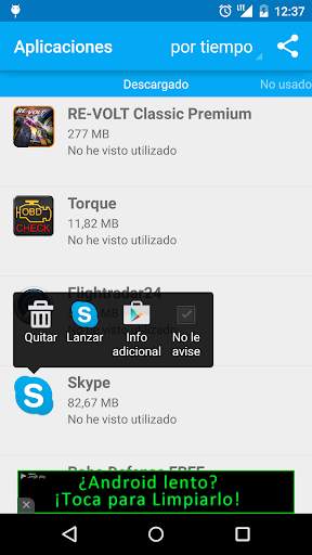 Remover Aplicación Unused screenshot 1