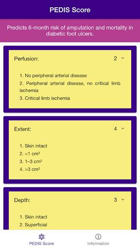PEDIS Score Diabetes App screenshot 1