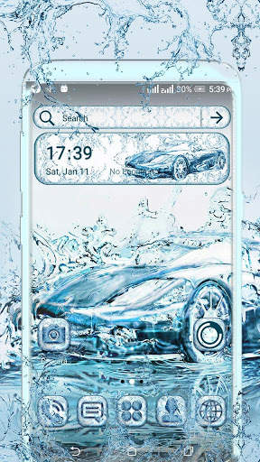 Water Car Launcher Theme screenshot 1