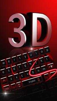 3D Red Black Keyboard Theme screenshot 2