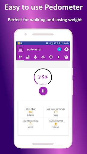 Step Counter,Weight loss,Calorie Tracker-Pedometer screenshot 1