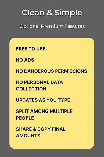 Tip Calculator — Clean, Simple screenshot 5