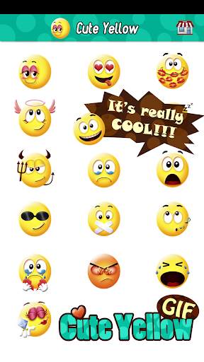 Cute Smiley Gif Emoji Sticker скриншот 3