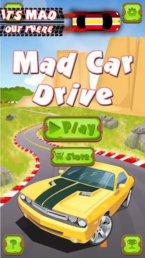 Mad Car Drive 2D: Crazy Driver screenshot 1