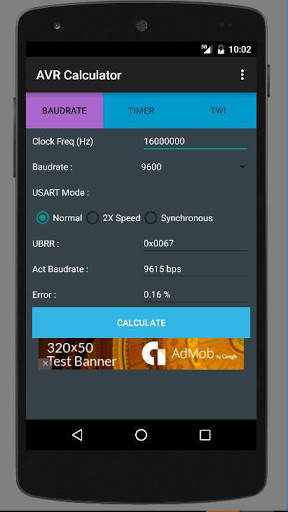 AVR Calculator : Microcontroller Register Calc App screenshot 1