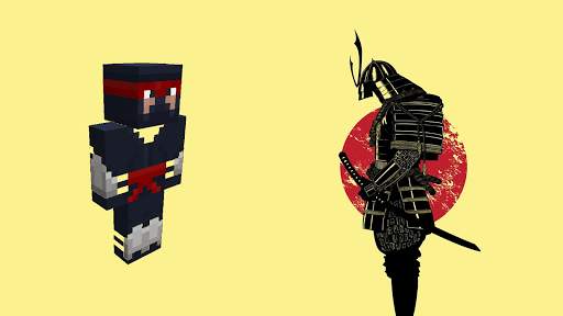 Ninja and samurai mod for Minecraft PE screenshot 1