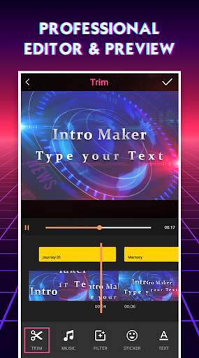 Intro Maker With Music – Animated Text Video screenshot 2