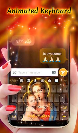 Holy Mary Animated Keyboard   Live Wallpaper screenshot 1