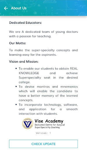 Vise Academy (Old App) screenshot 4
