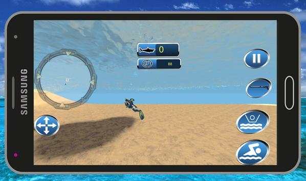 underwater scuba shark hunt screenshot 5