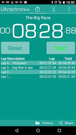 Ultrachron Stopwatch Lite screenshot 6