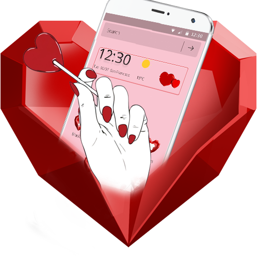 Red Heart Star Wish Theme❤ icon