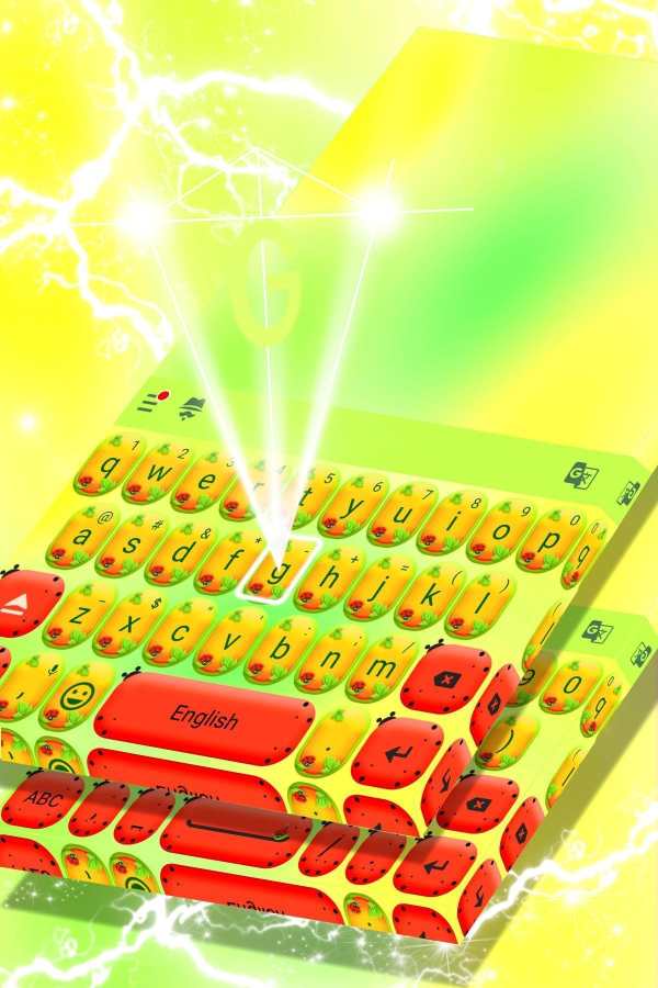 Bright Ladybug Keyboard Theme 1 تصوير الشاشة