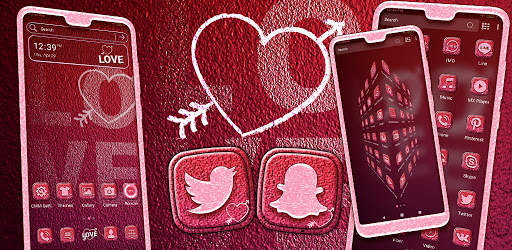 Love Red Launcher Theme screenshot 7