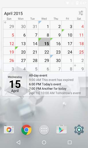 Calendar Widget (key) screenshot 2