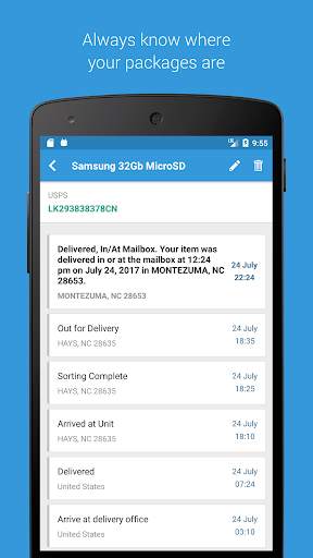 Parcels - Sendungsverfolgung DHL, Hermes, Amazon screenshot 2
