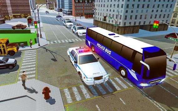 Polisi Bus Driving Sim 2018 - Tawanan Transporter screenshot 15