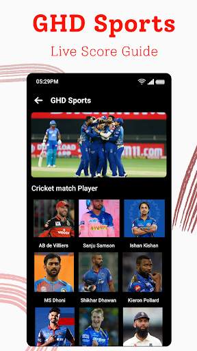 GHD Sports Free Live Cricket & Live IPL 2021 Guide screenshot 4