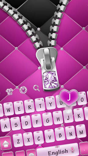 Diamond Zip Pink Keyboard screenshot 1