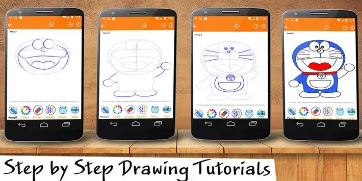 How To Draw Doraemon cartoon screenshot 3