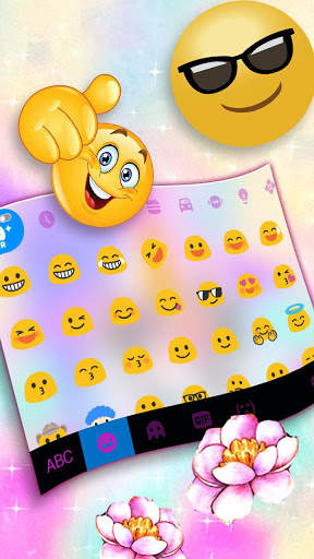 Galaxy Floral Unicorn Keyboard Theme screenshot 3